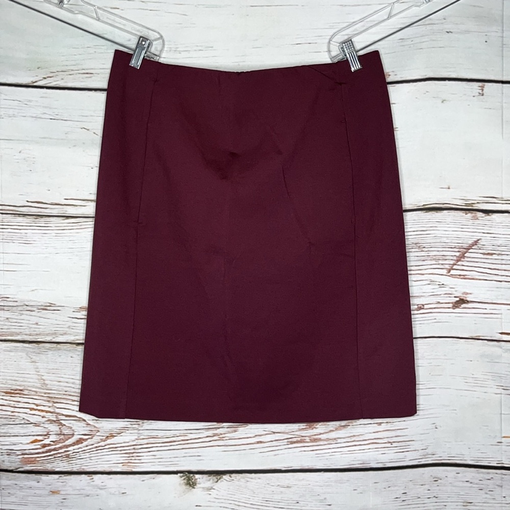 J. Jill Women’s NWT Size 1X Port Purple Ponte Knit Straight Pencil Skirt